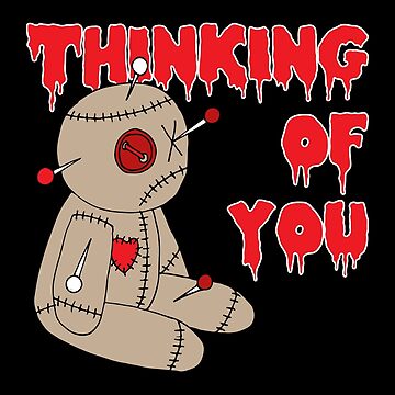 Sarcastic Thinking of You. Voodoo doll. for white or light backgrounds |  Poster