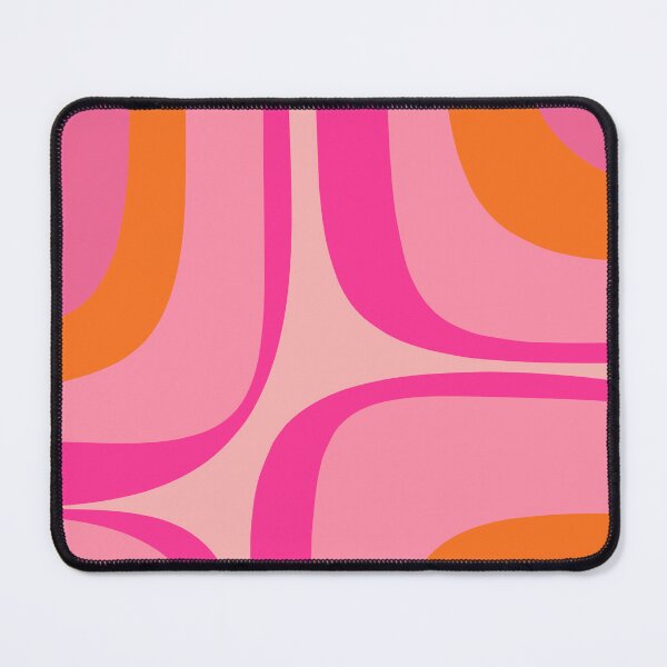 Item preview, Retro Groove Mid Century Modern Abstract Pattern Hot Pink and Pumpkin Orange designed and sold by kierkegaard.