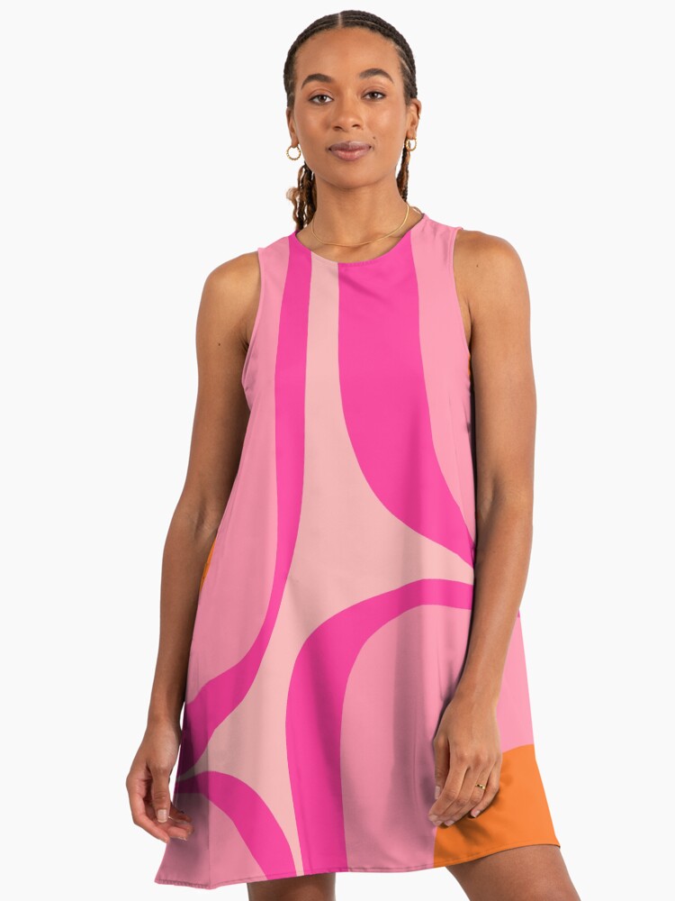strapless open back dress Hot Pink Ruffle Slit Bridesmaid Dress with Lace-up – FancyVestido