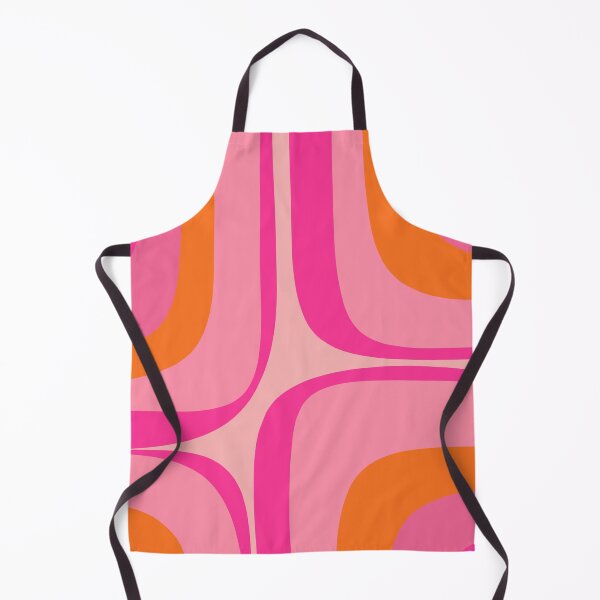Item preview, Retro Groove Mid Century Modern Abstract Pattern Hot Pink and Pumpkin Orange designed and sold by kierkegaard.