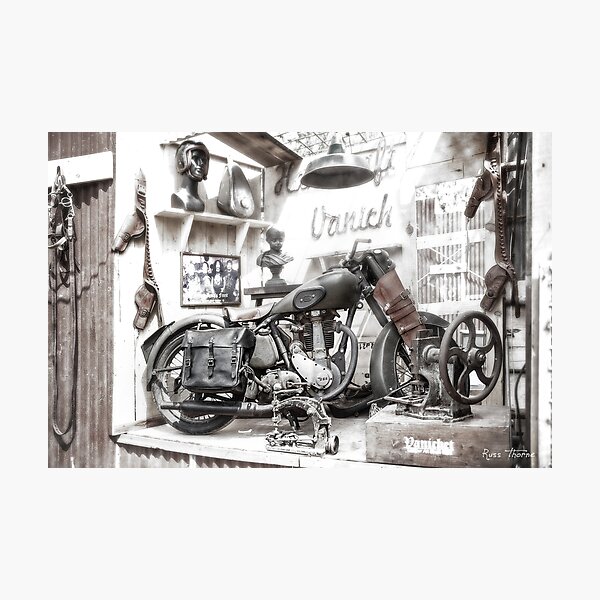 Vintage 1952 BSA Motorcycle Photographic Print