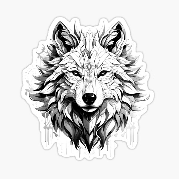 "White wolf" Sticker for Sale by HistHero Redbubble