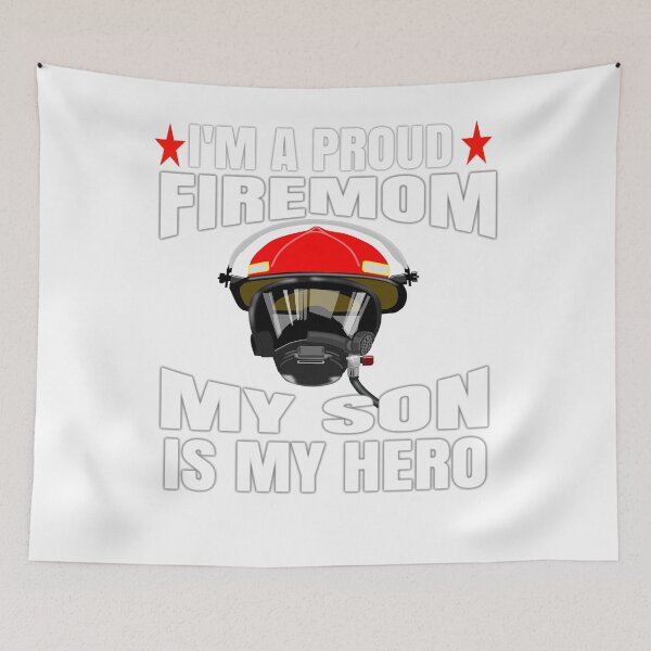 Item preview, I'm A Proud Firemom My Hero IS My Son Firefighter T Shirt Sticker designed and sold by Kiwi-Tienda2017.