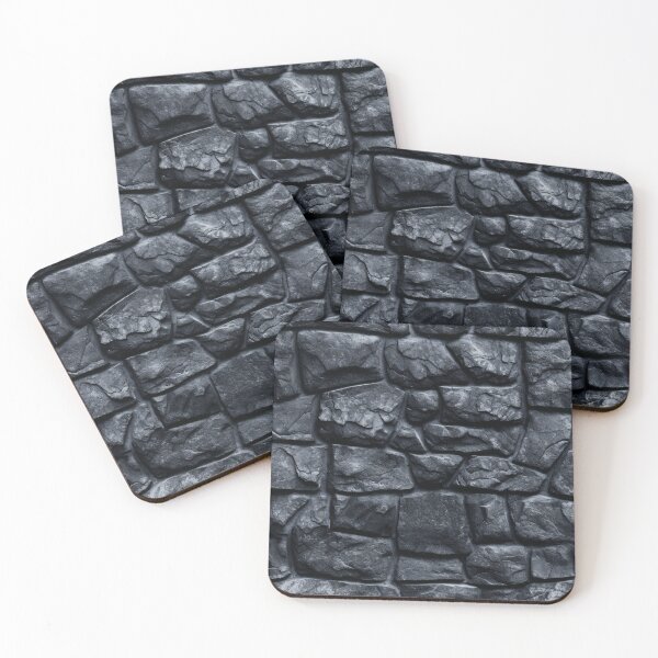 Item preview, Black Rocky Stone Cladding Pattern designed and sold by Sturdust.