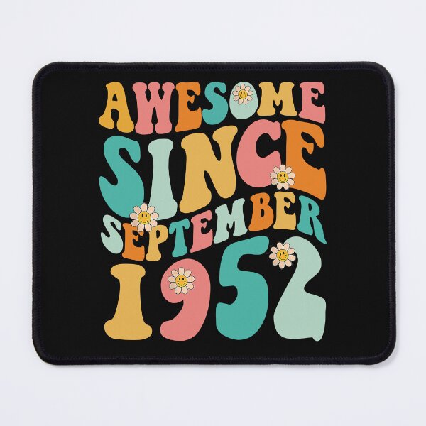 Item preview, Awesome Since September 1952 | Made In 1952 | Retro Groovy Birthday designed and sold by Christina-grich.