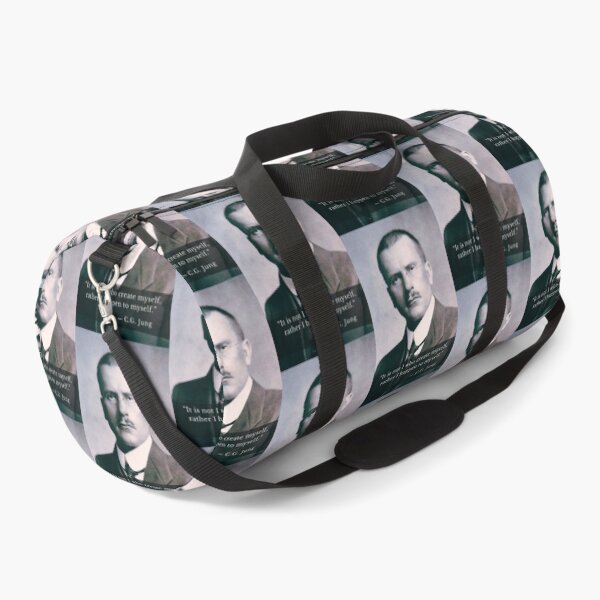 Item preview, Carl Jung  portrait and quote: It is not I who create myself, rather I happen to myself. designed and sold by artbleed.