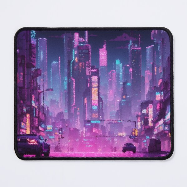 Item preview, Neon Cyberpunk Utopia - Kawaii Preppy Edition designed and sold by XFusionDesigns.