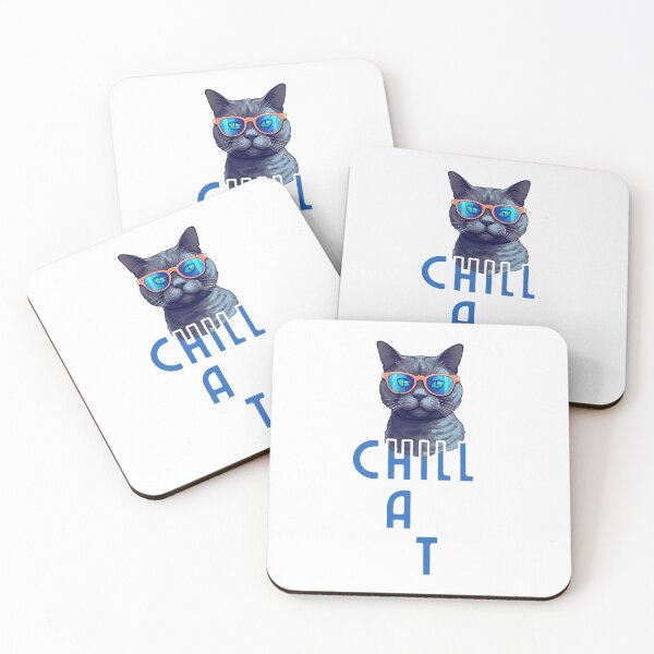 Item preview, chill cat designed and sold by shirt-de-sign.