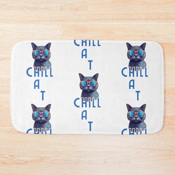 Item preview, chill cat designed and sold by shirt-de-sign.