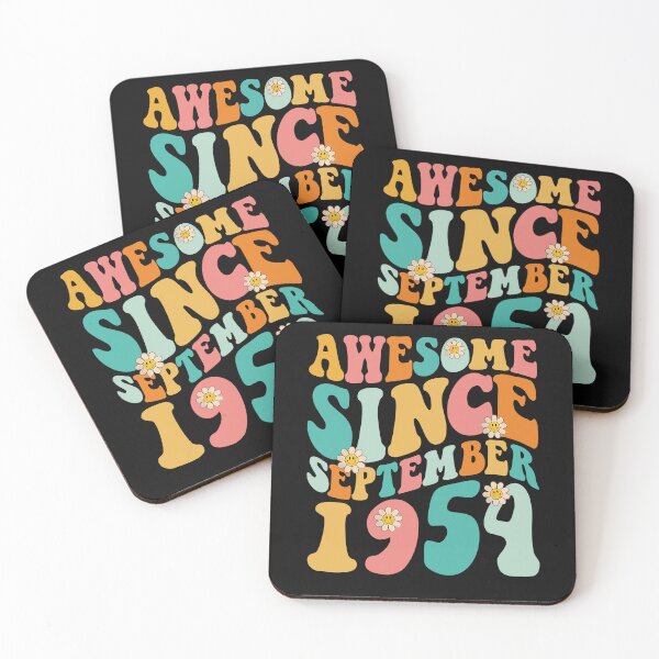 Item preview, Awesome Since September 1954 | Made In 1954 | Retro Groovy Birthday designed and sold by Christina-grich.