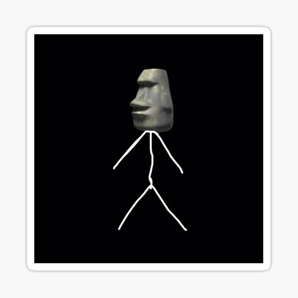 Moai Sticker - King Crimson Easter Island Emoji,Moai Emoji - Free Emoji PNG  Images 