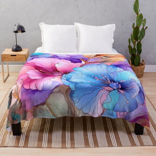 Artikelvorschau, Floral Pattern Watercolour Alcohol Ink entworfen und verkauft von MTJ-Mushrooms.