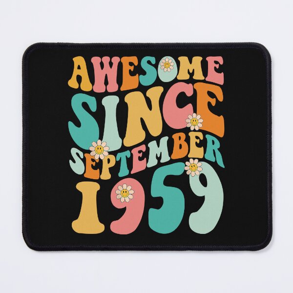 Item preview, Awesome Since September 1959 | Made In 1959 | Retro Groovy Birthday designed and sold by Christina-grich.