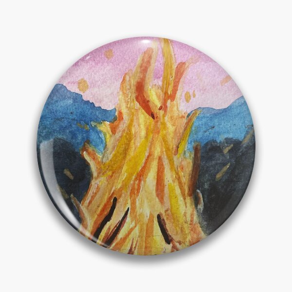 Item preview, Watercolour Fire, handpainted campfire  designed and sold by Anoushay.