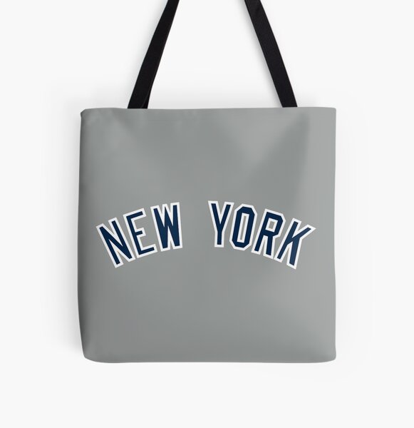 NY Yankees baseball official merchandise logo jersey tote handbag grey BNWT