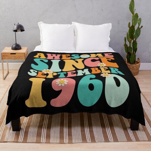 Item preview, Awesome Since September 1960 | Made In 1960 | Retro Groovy Birthday designed and sold by Christina-grich.