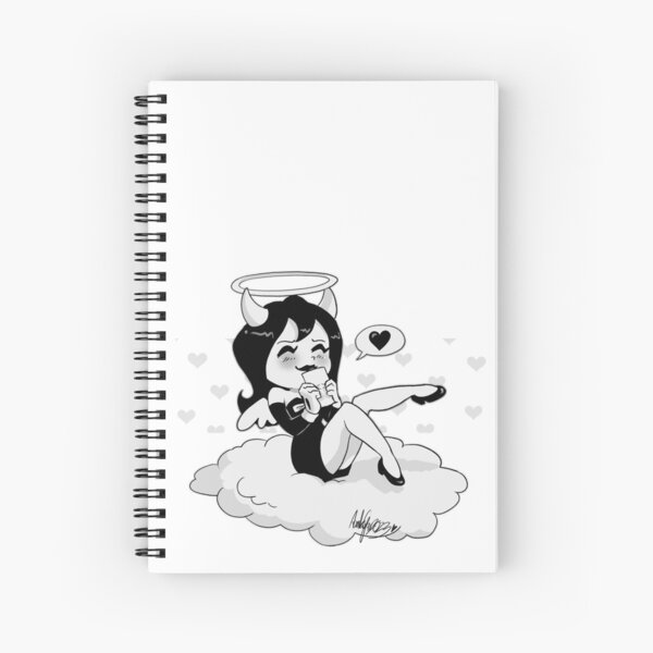 Ink Demon and Bendy (Bendy and The Dark Revival)  Spiral Notebook for Sale  by angyluffy