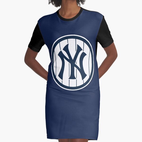 New York Yankees Graphic Black T Shirt Dress