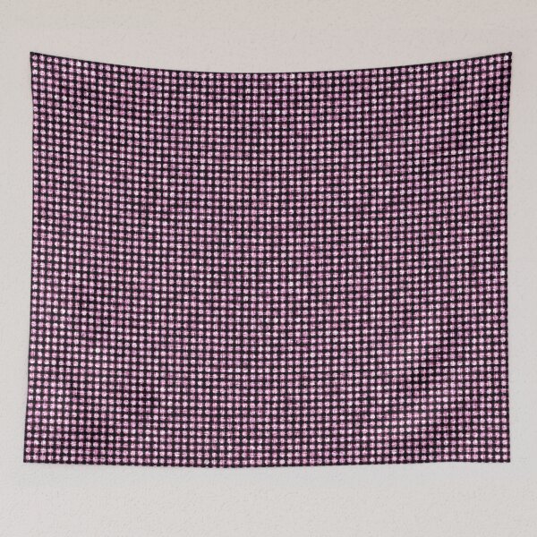 Item preview, Irregular pink polka dot on black background. designed and sold by MirBer.