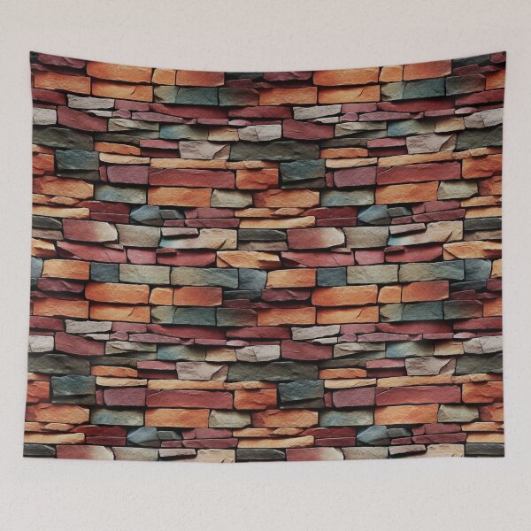 Item preview, Multicolored Weathered Brick Wall Pattern designed and sold by Sturdust.