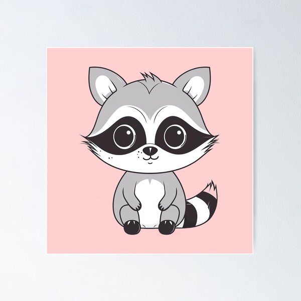Item preview, cute raccoon, adorable desing designed and sold by robsonnjr.