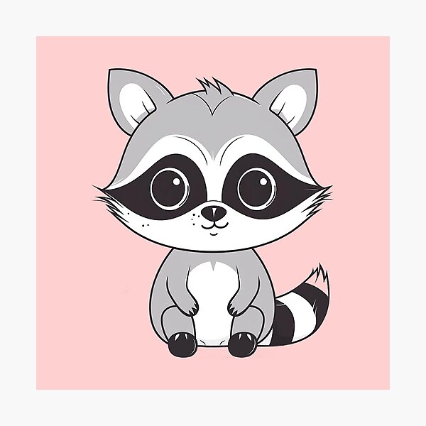 Item preview, cute raccoon, adorable desing designed and sold by robsonnjr.