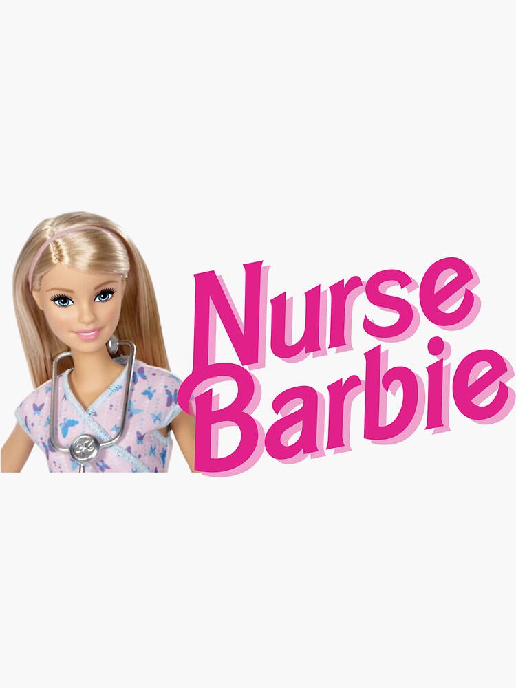 Nurse Barbie Sticker for Sale by kelsogallagher