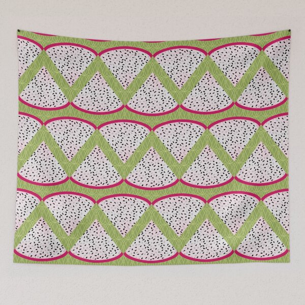 Item preview, Deco Dragon Fruit Stripe Green designed and sold by MerryMakewell.