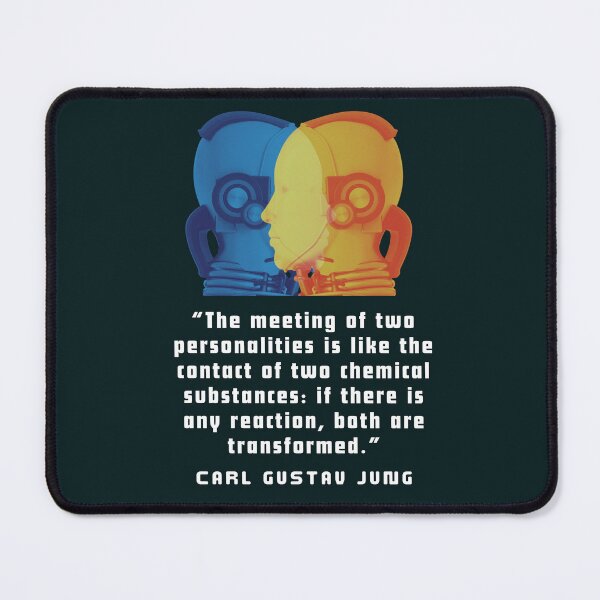 Item preview, Robots with Carl Jung quote: The meeting of two personalities is like the contact of two chemical substances: designed and sold by artbleed.