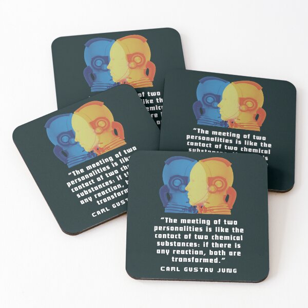 Item preview, Robots with Carl Jung quote: The meeting of two personalities is like the contact of two chemical substances: designed and sold by artbleed.