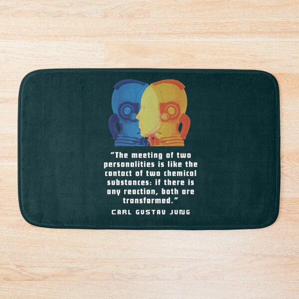 Item preview, Robots with Carl Jung quote: The meeting of two personalities is like the contact of two chemical substances: designed and sold by artbleed.