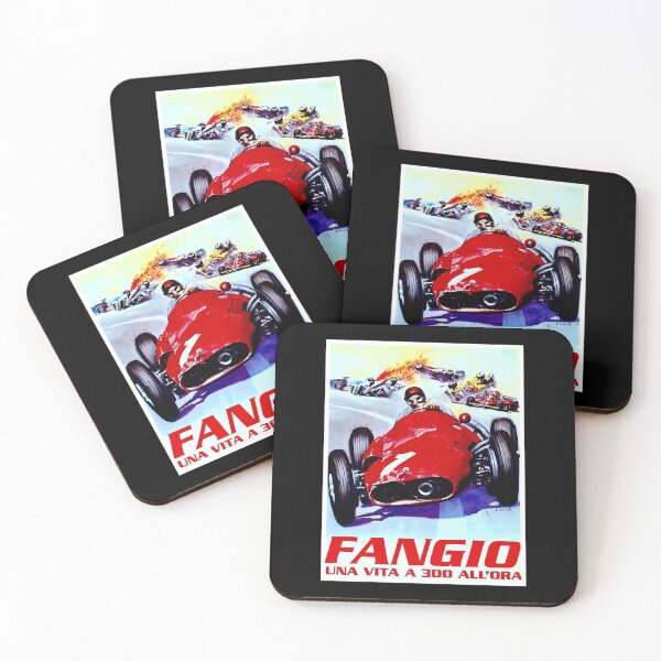 Item preview, FANGIO; Vintage Grand Prix Auto Racing Print   	 designed and sold by dxcpunwn5.