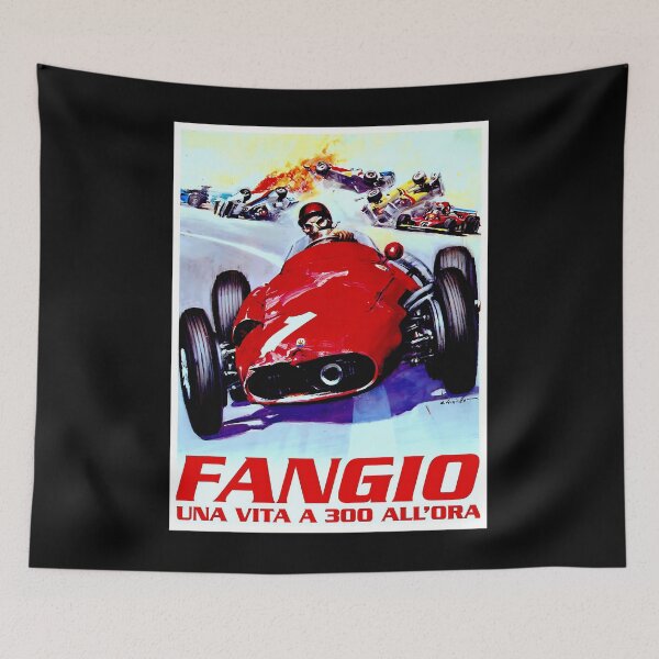 Item preview, FANGIO; Vintage Grand Prix Auto Racing Print   	 designed and sold by dxcpunwn5.