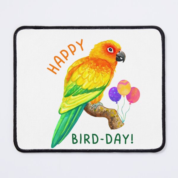 Item preview, Happy Birthday Sun Conure Parrot Bird Lover designed and sold by Ivy Lily Art.
