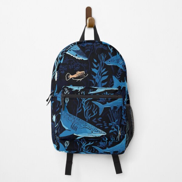 Item preview, Marine Majesty: Dark Blue Sea with Sharks designed and sold by aiartbay.