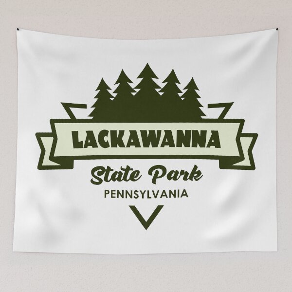 Item preview, Lackawanna State Park Pennsylvania Trees And Ribbon designed and sold by bivenart.