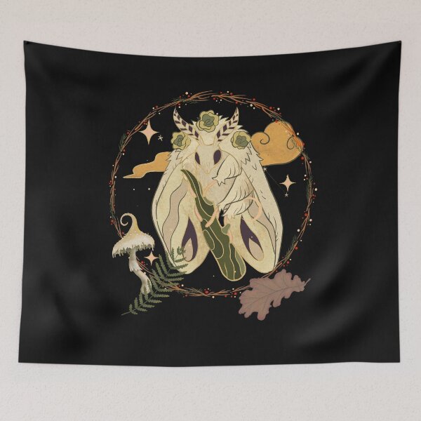 Item preview, Moth Cottagecore In The Forest Cute Colorful Design designed and sold by EarthArtDesigns.