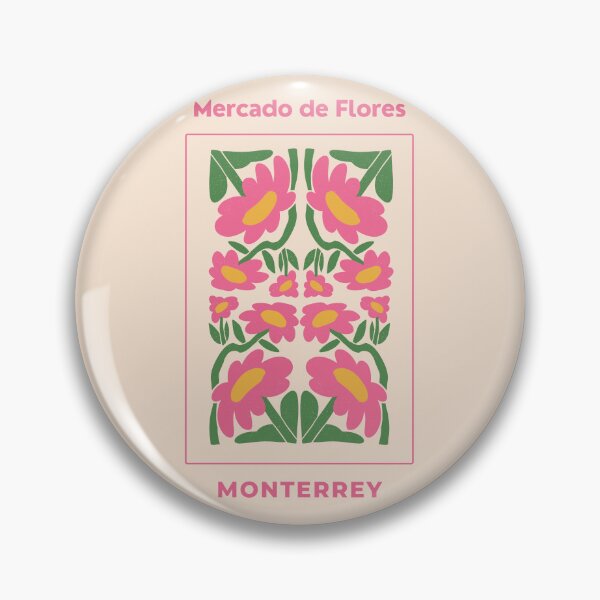 Item preview, Monterry Mercado de Flores Flowers - Pink and Green Modern Art designed and sold by jessicaleah15.