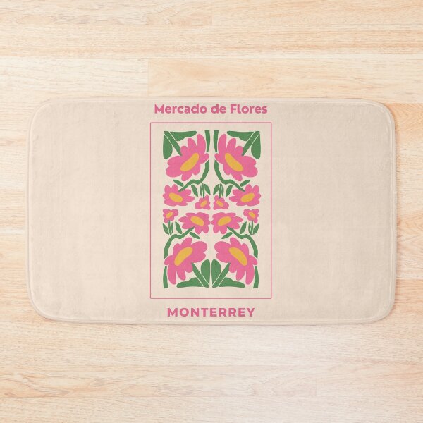Item preview, Monterry Mercado de Flores Flowers - Pink and Green Modern Art designed and sold by jessicaleah15.
