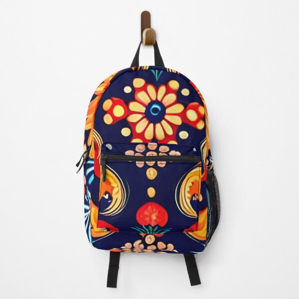 Item preview, Folk inspired design, warm colors floral pattern designed and sold by artbelka.