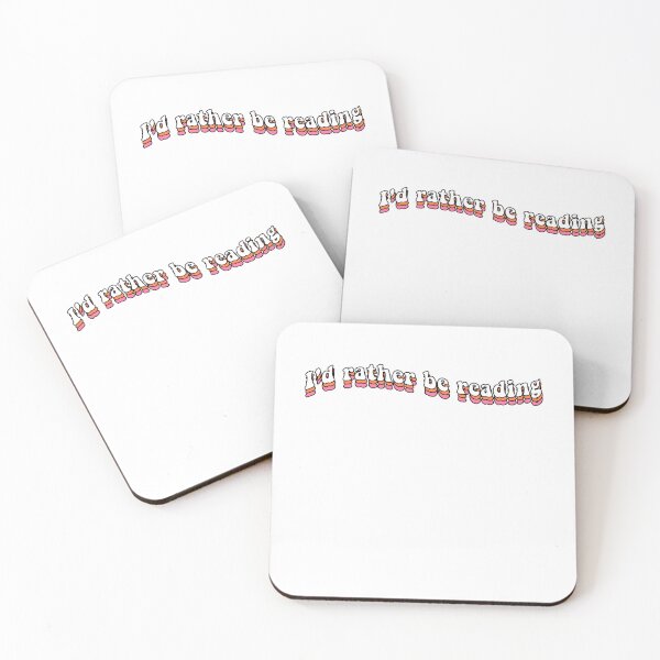 Item preview, I'd rather be reading book aesthetic orange and pink design designed and sold by stickersxbecca.