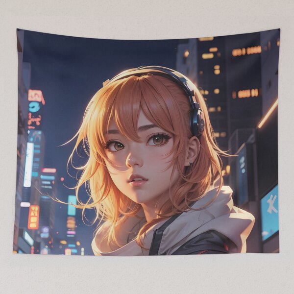 Item preview, Anime Cute Girl Art designed and sold by imabbasanwar.
