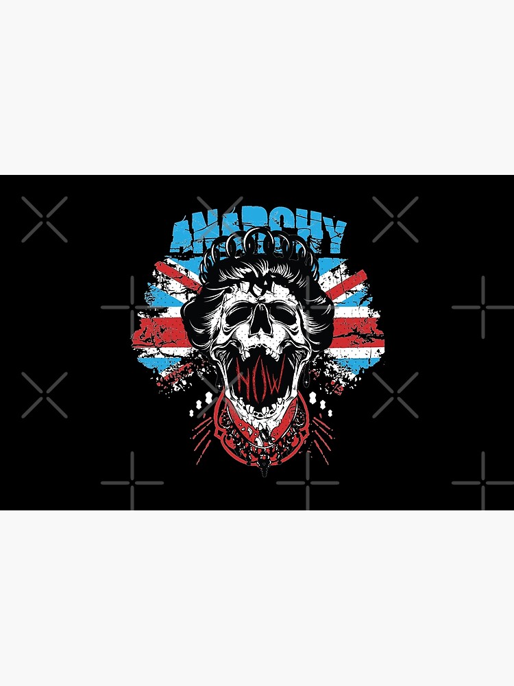 Union Jack Flag Anarchy In The UK Queen Skull United Kingdom Retro Pride by thespottydogg