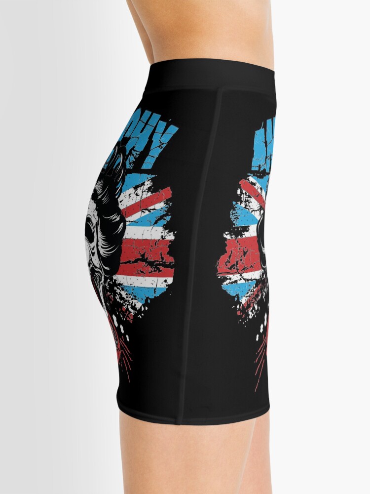 Alternate view of Union Jack Flag Anarchy In The UK Queen Skull United Kingdom Retro Pride Mini Skirt