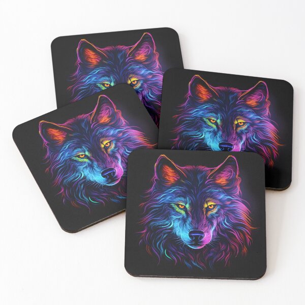 Item preview, Neon Blacklight Wolf designed and sold by naatala.