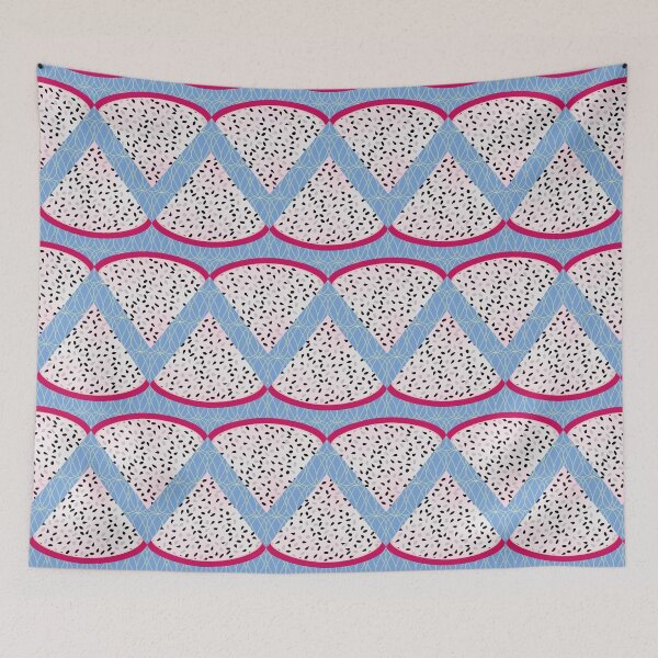 Item preview, Deco Dragon Fruit Stripe Blue designed and sold by MerryMakewell.