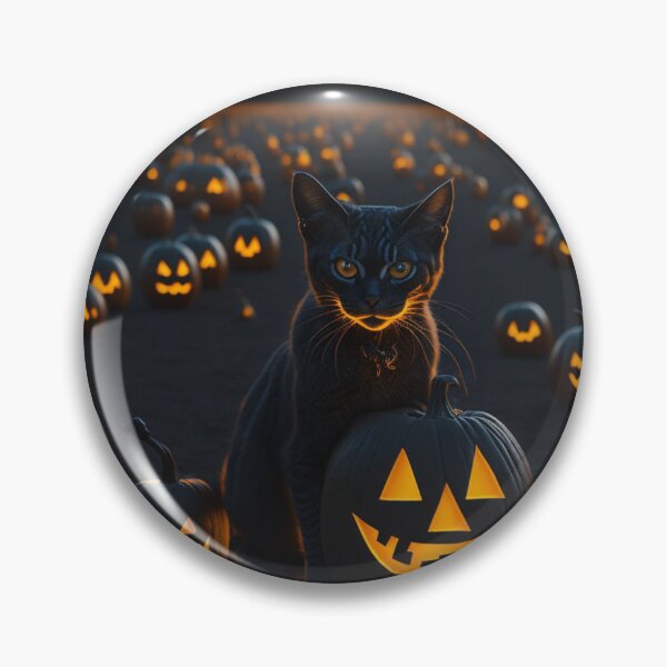 Item preview, Halloween cat with a glowing pumpkin designed and sold by likbatonboot.