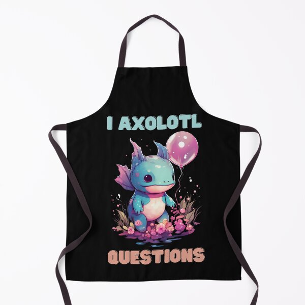 Item preview, I Axolotl Questions Kawaii with ballons designed and sold by ArtFromBeyond.