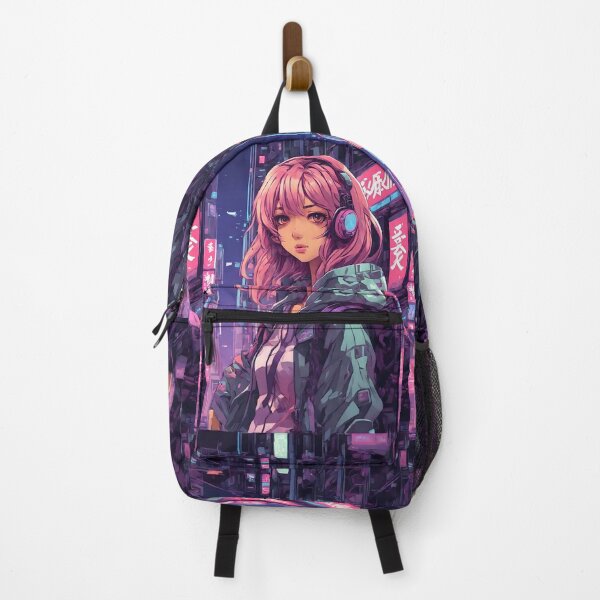 Item preview, Cyber Preppy Kawaii Hoodie Headphone Anime Girl designed and sold by MindWave THC.