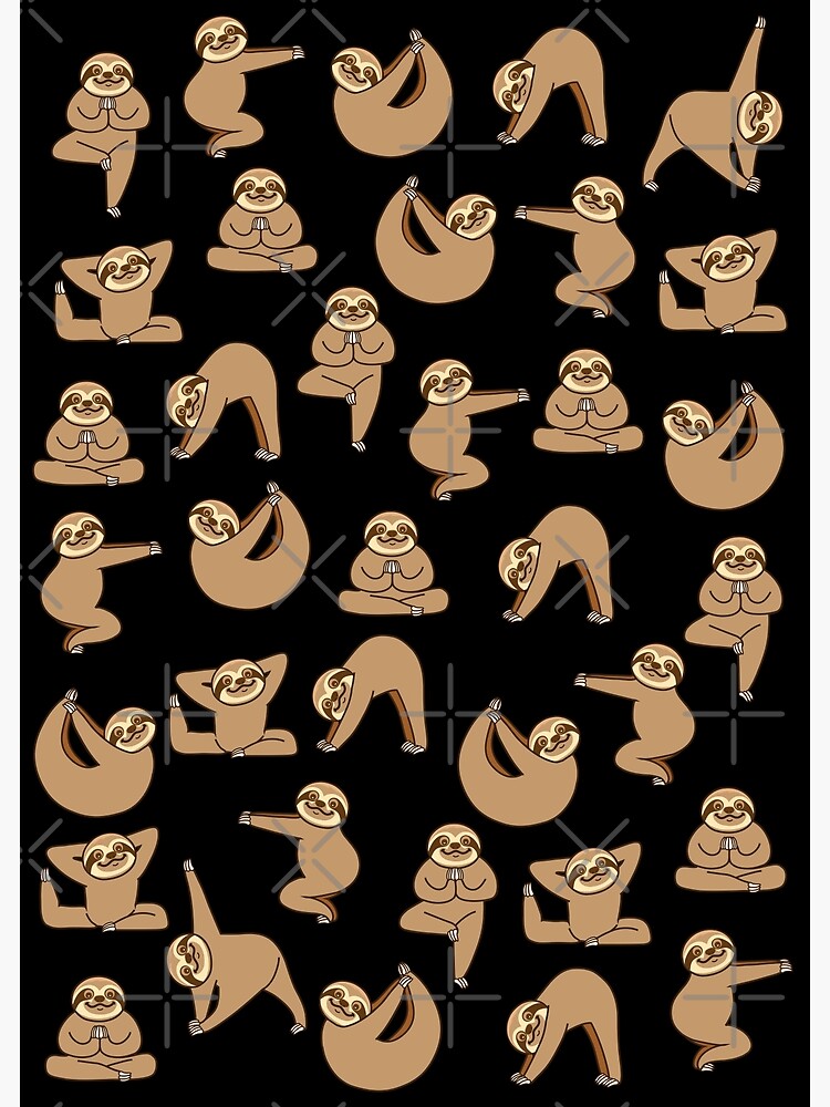 "Cute Sloth Yoga Poses" Poster for Sale by plushism Redbubble